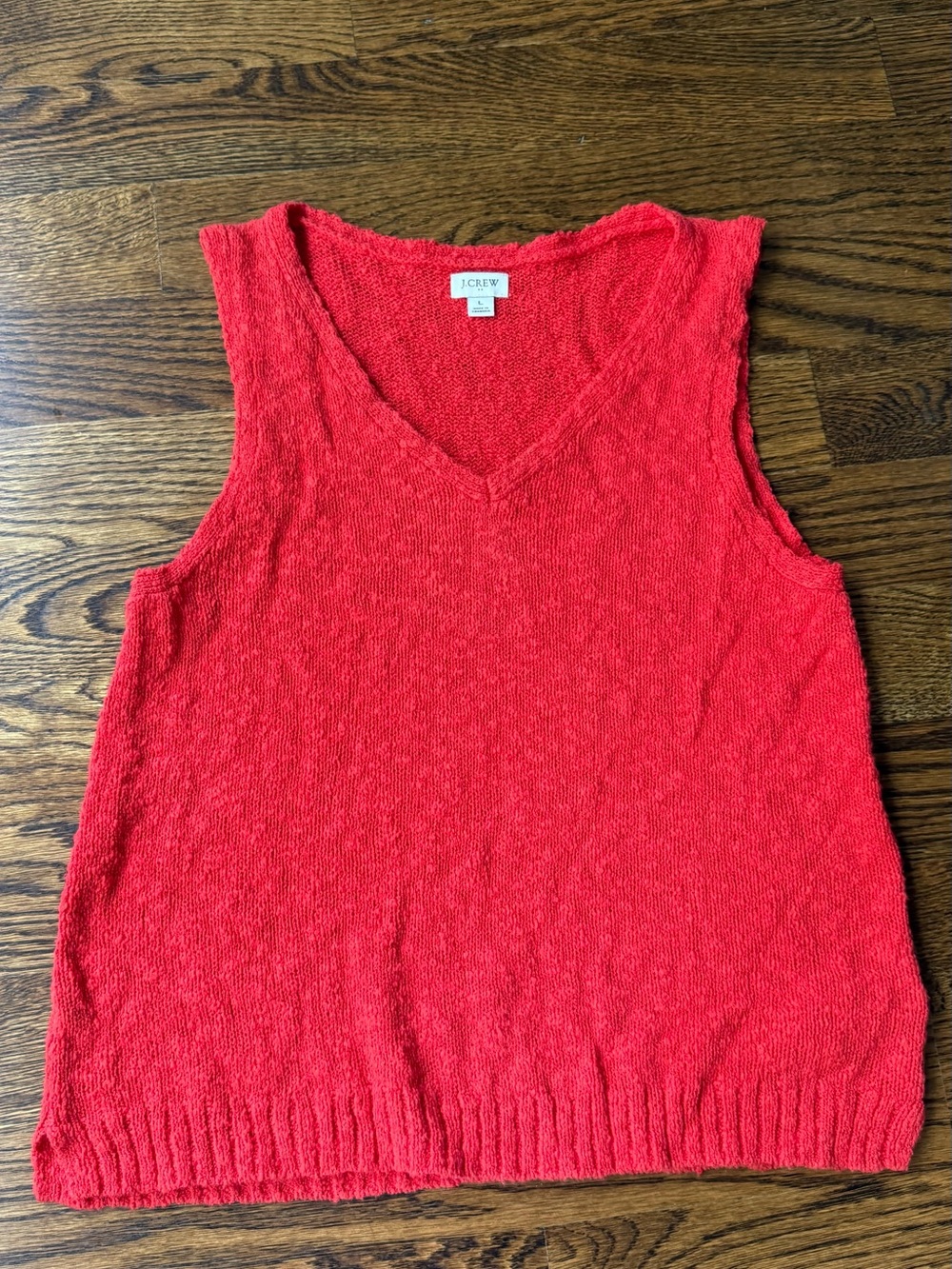 J. Crew Orange  V-Neck Knit sweater Tank Top